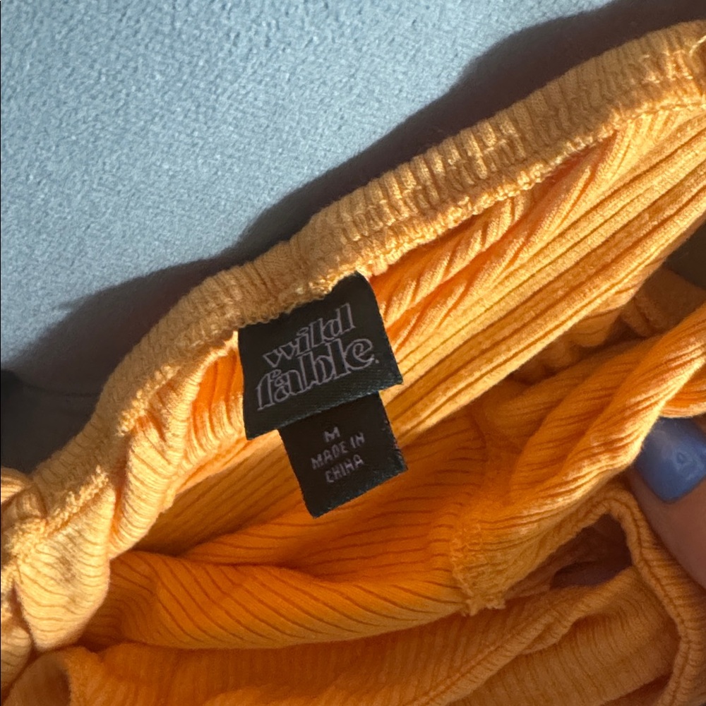 Wild Fable Mustard Ribbed Top - Picture 2 of 4